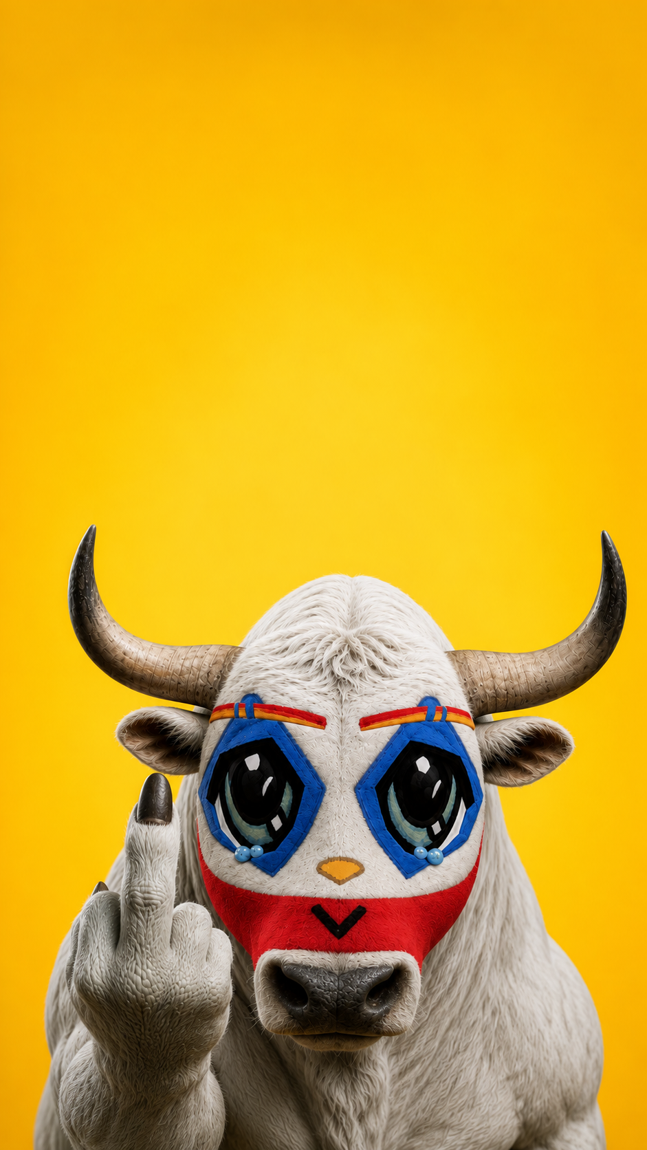 Middle finger bull